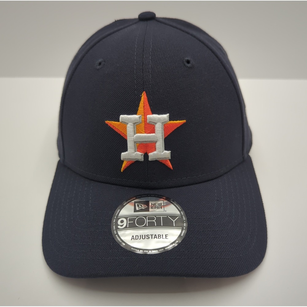 New Era 9FORTY Houston Astros MLB Baseball Hat Navy Blue Adjustable Strap Cap